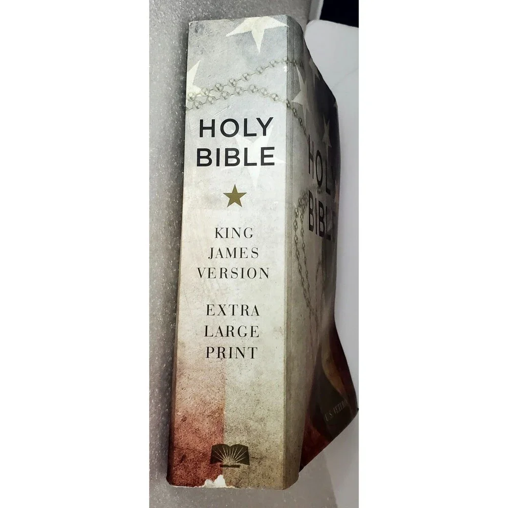 U.S. Veteran Flag Holy Bible King James Version Large Print Limited Edition Soft